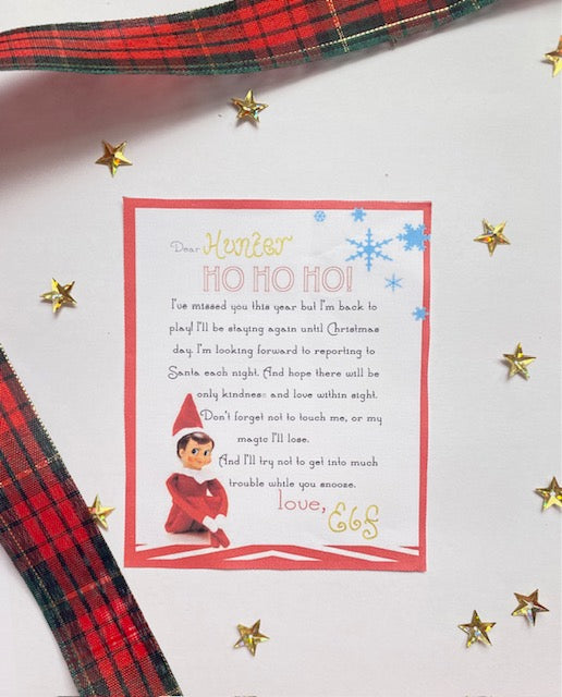 ELF ON THE SHELF BREAK-A-BISCUIT LETTER PREORDER