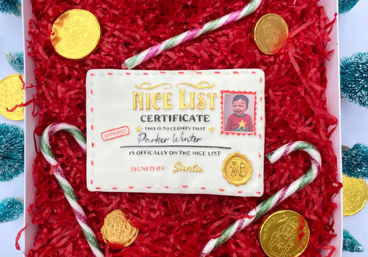 NICE LIST CERTIFICATE  PREORDER